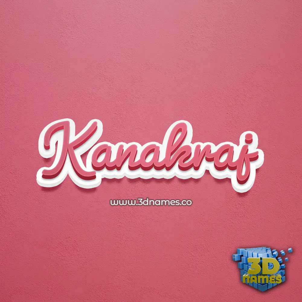 kanakraj in Red Scribble style - 3D name wallpaper