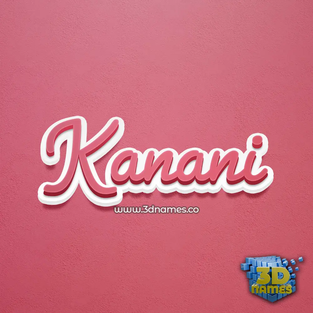 kanani in Red Scribble style - 3D name wallpaper