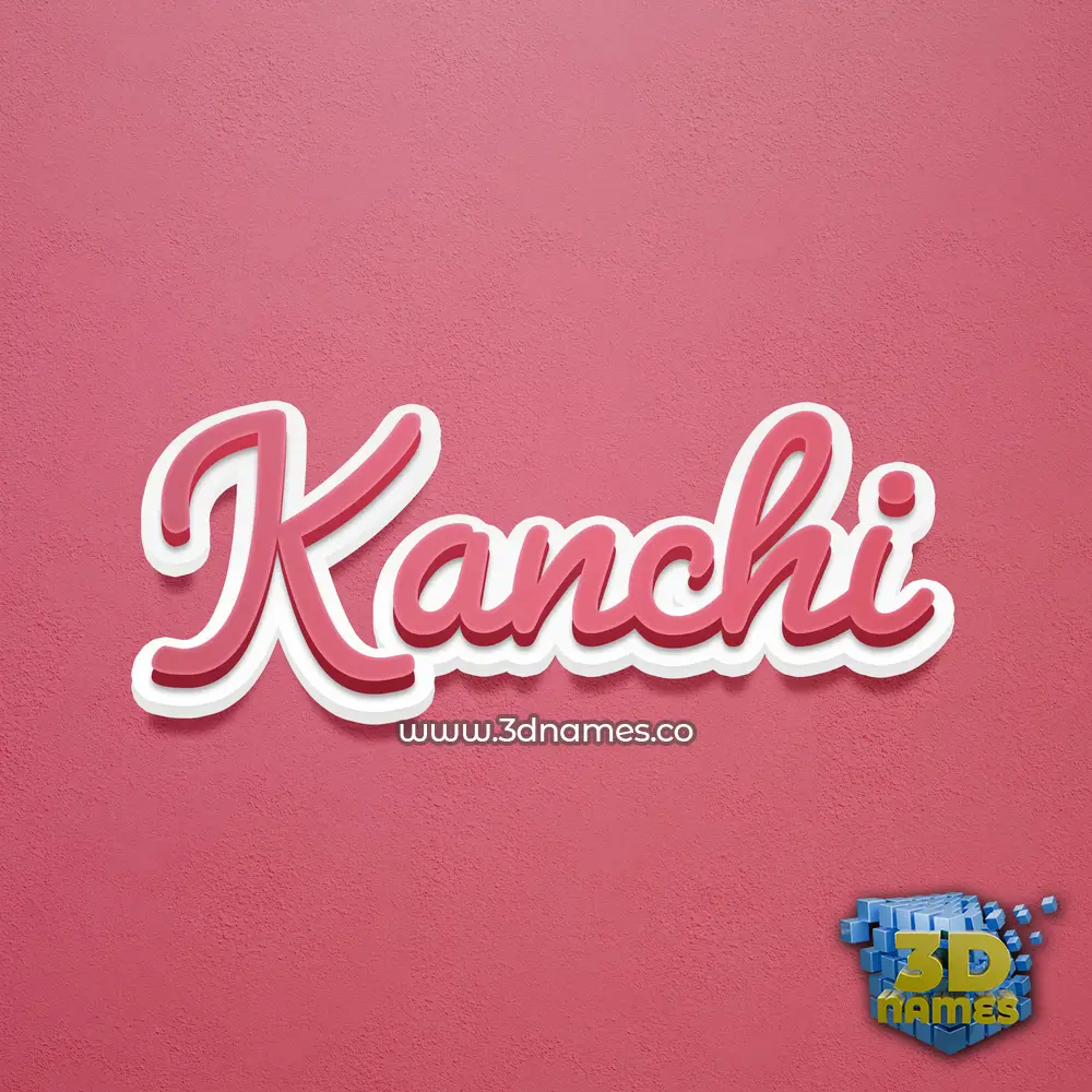 kanchi in Red Scribble style - 3D name wallpaper