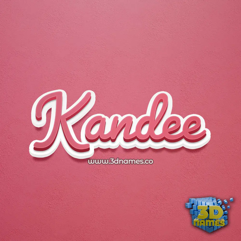kandee in Red Scribble style - 3D name wallpaper
