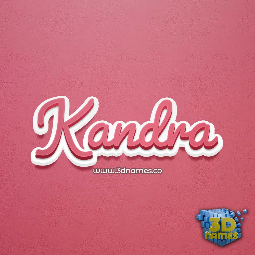 kandra in Red Scribble style - 3D name wallpaper