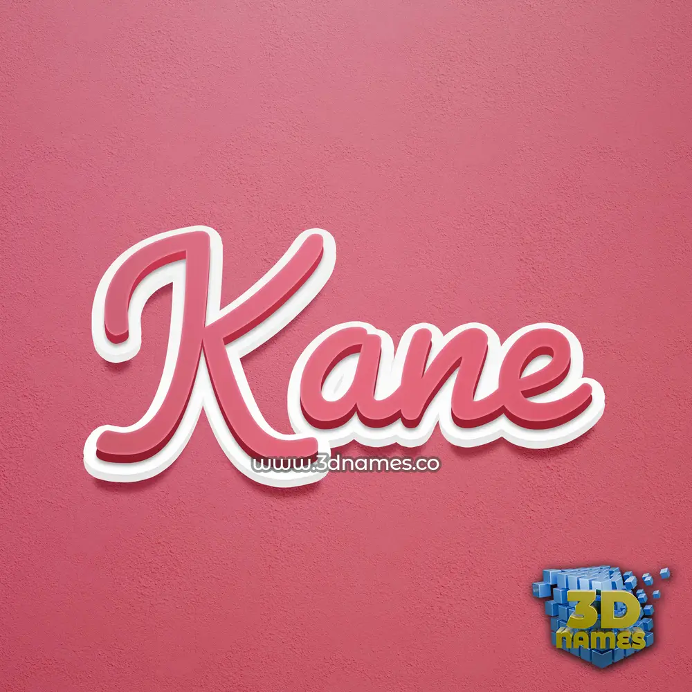 kane in Red Scribble style - 3D name wallpaper