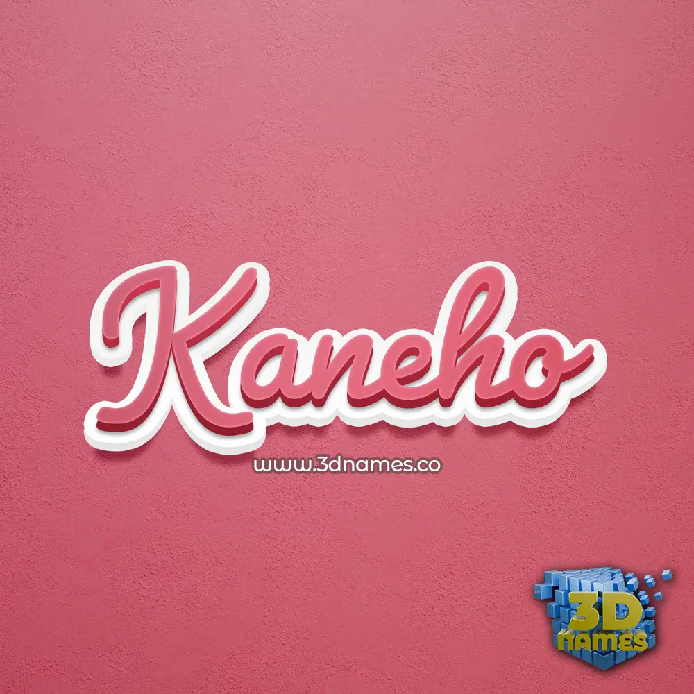 kaneho in Red Scribble style - 3D name wallpaper
