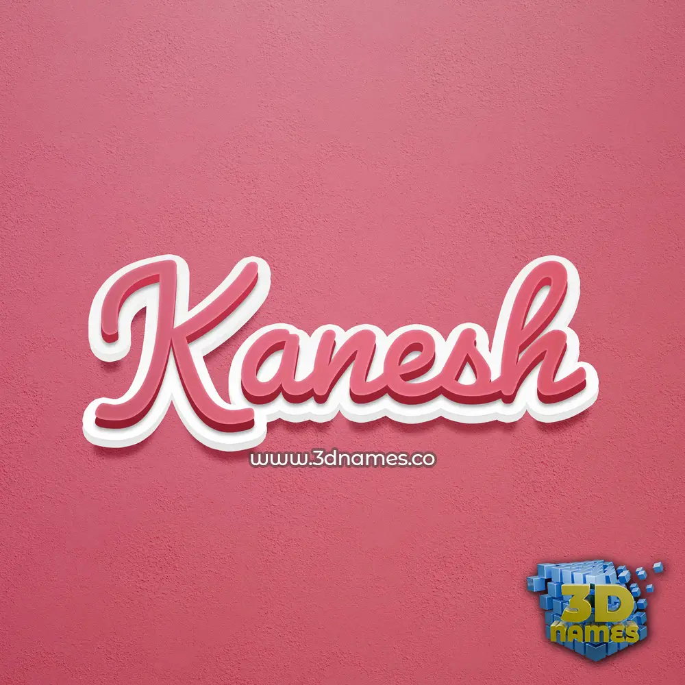 kanesh in Red Scribble style - 3D name wallpaper