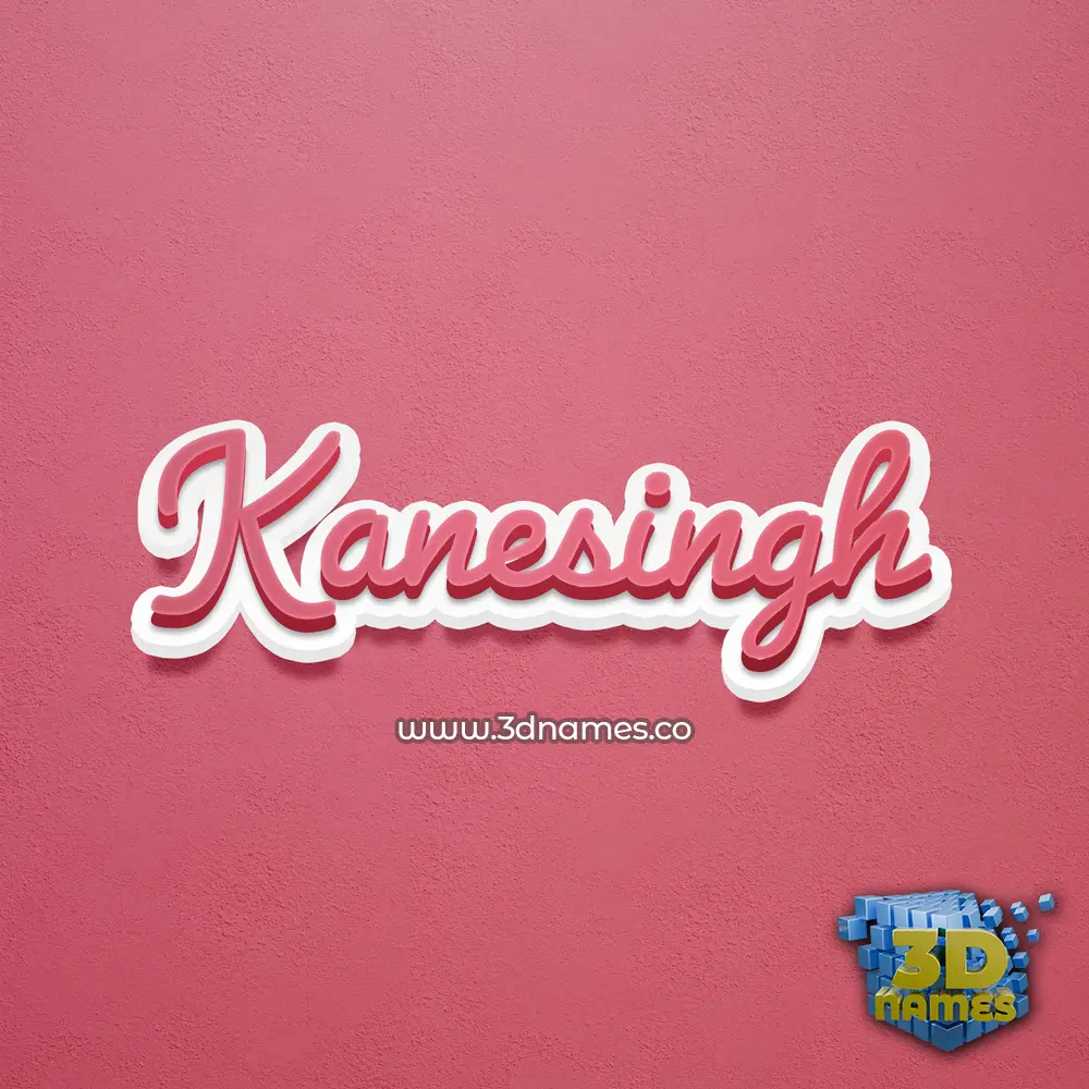 kanesingh in Red Scribble style - 3D name wallpaper