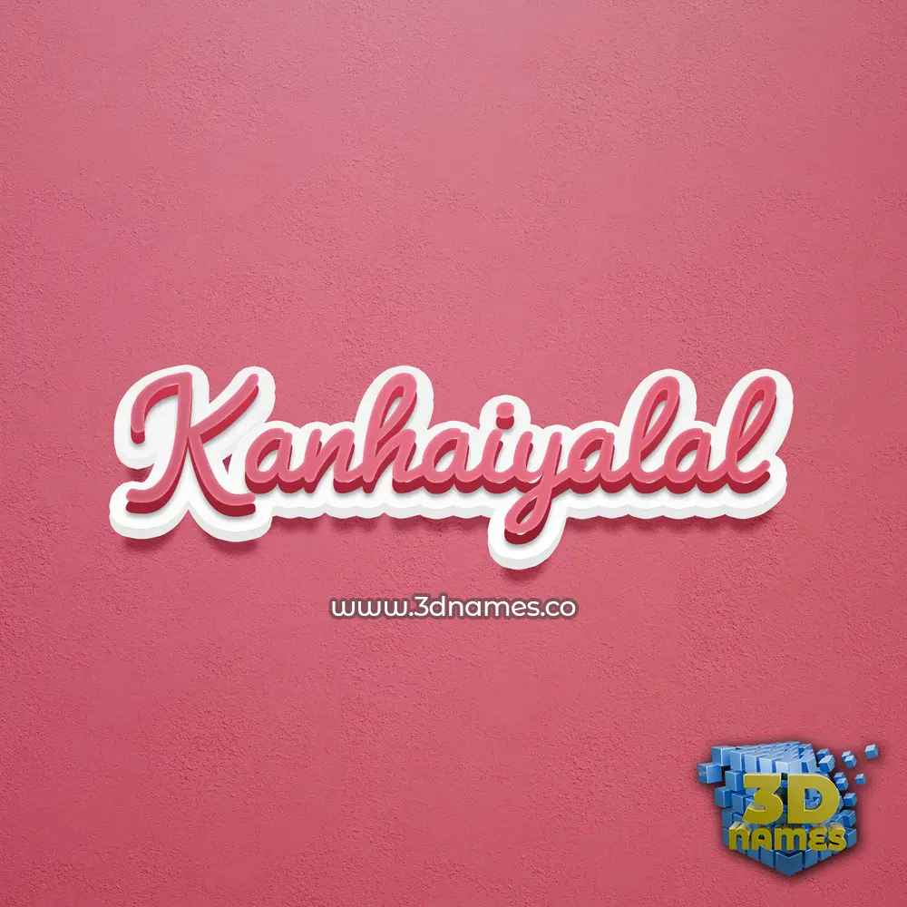 kanhaiyalal in Red Scribble style - 3D name wallpaper
