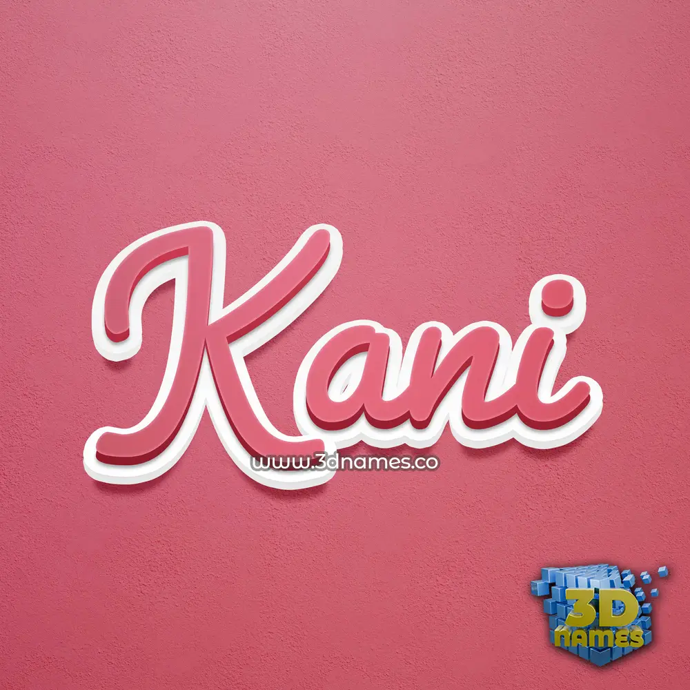 kani in Red Scribble style - 3D name wallpaper