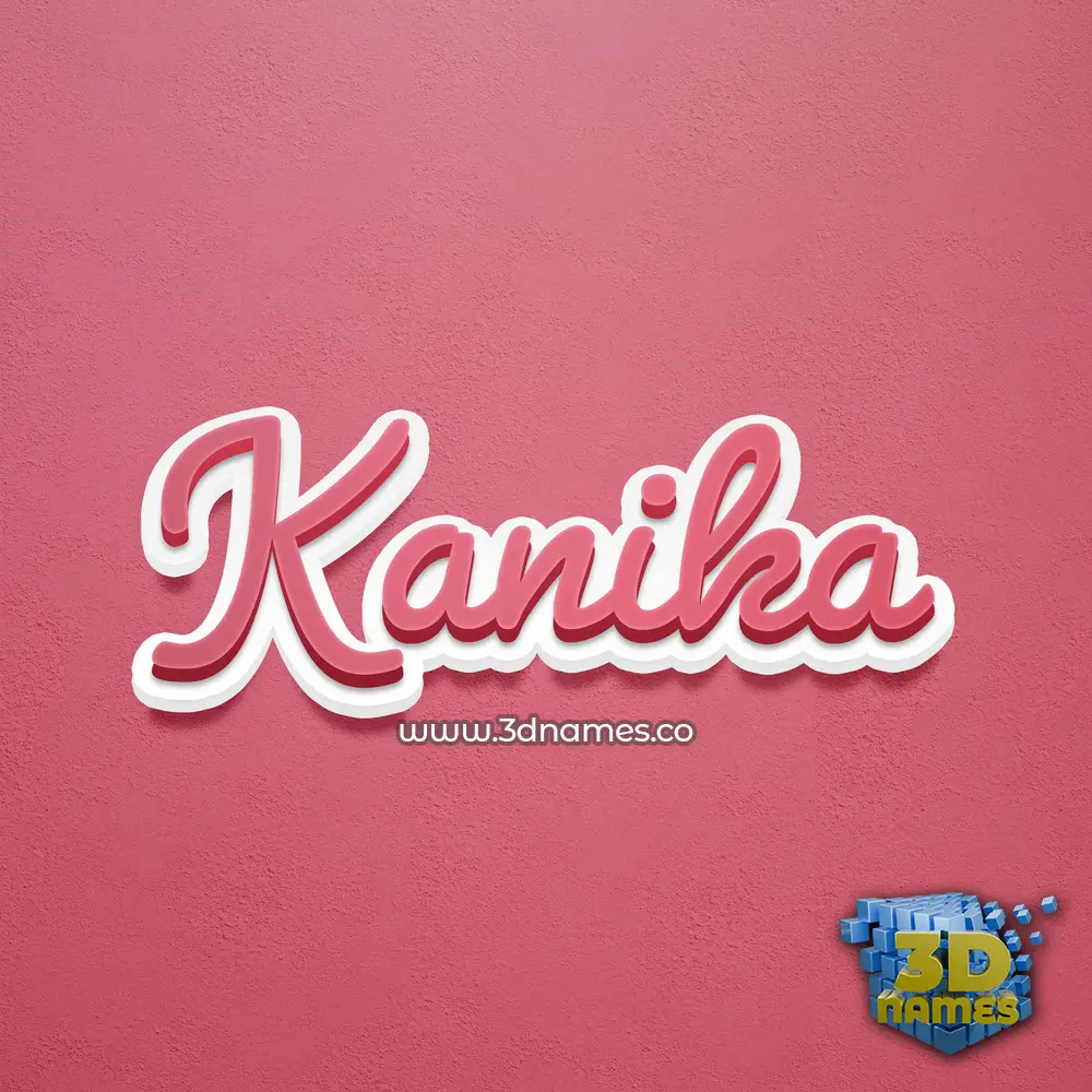 kanika in Red Scribble style - 3D name wallpaper