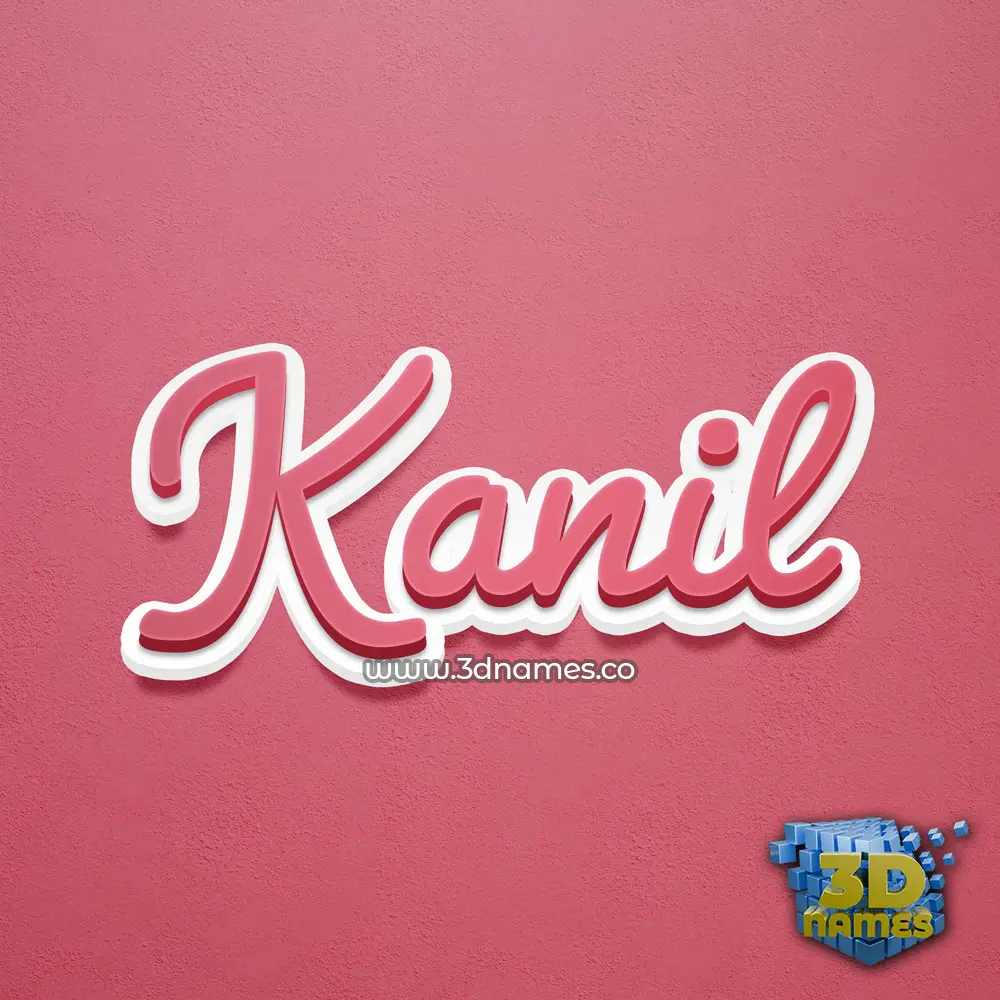 kanil in Red Scribble style - 3D name wallpaper