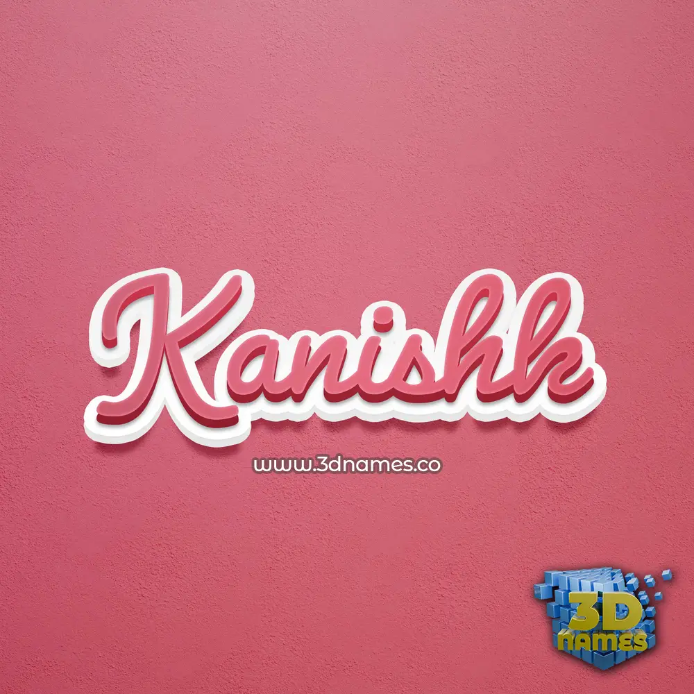 kanishk in Red Scribble style - 3D name wallpaper