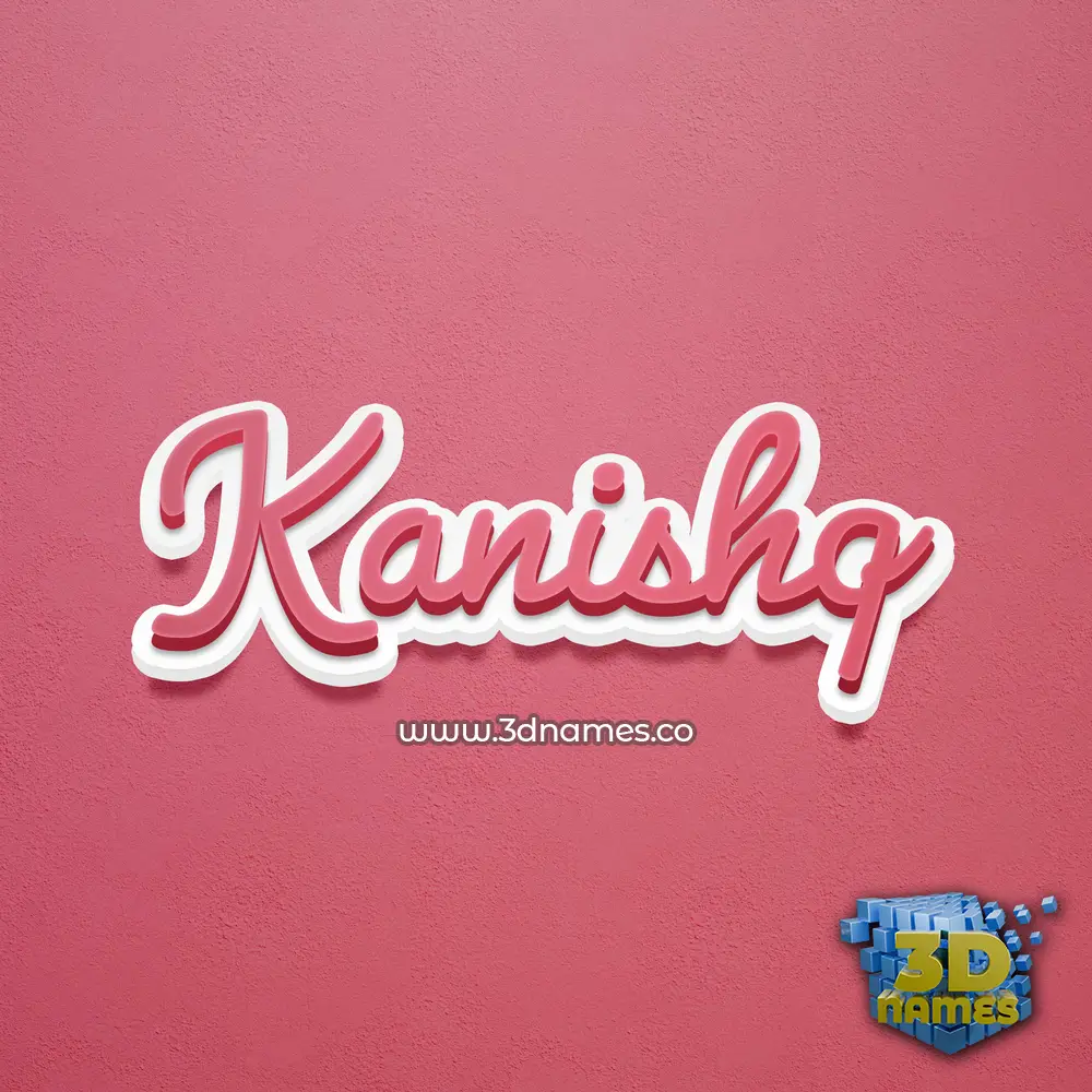 kanishq in Red Scribble style - 3D name wallpaper