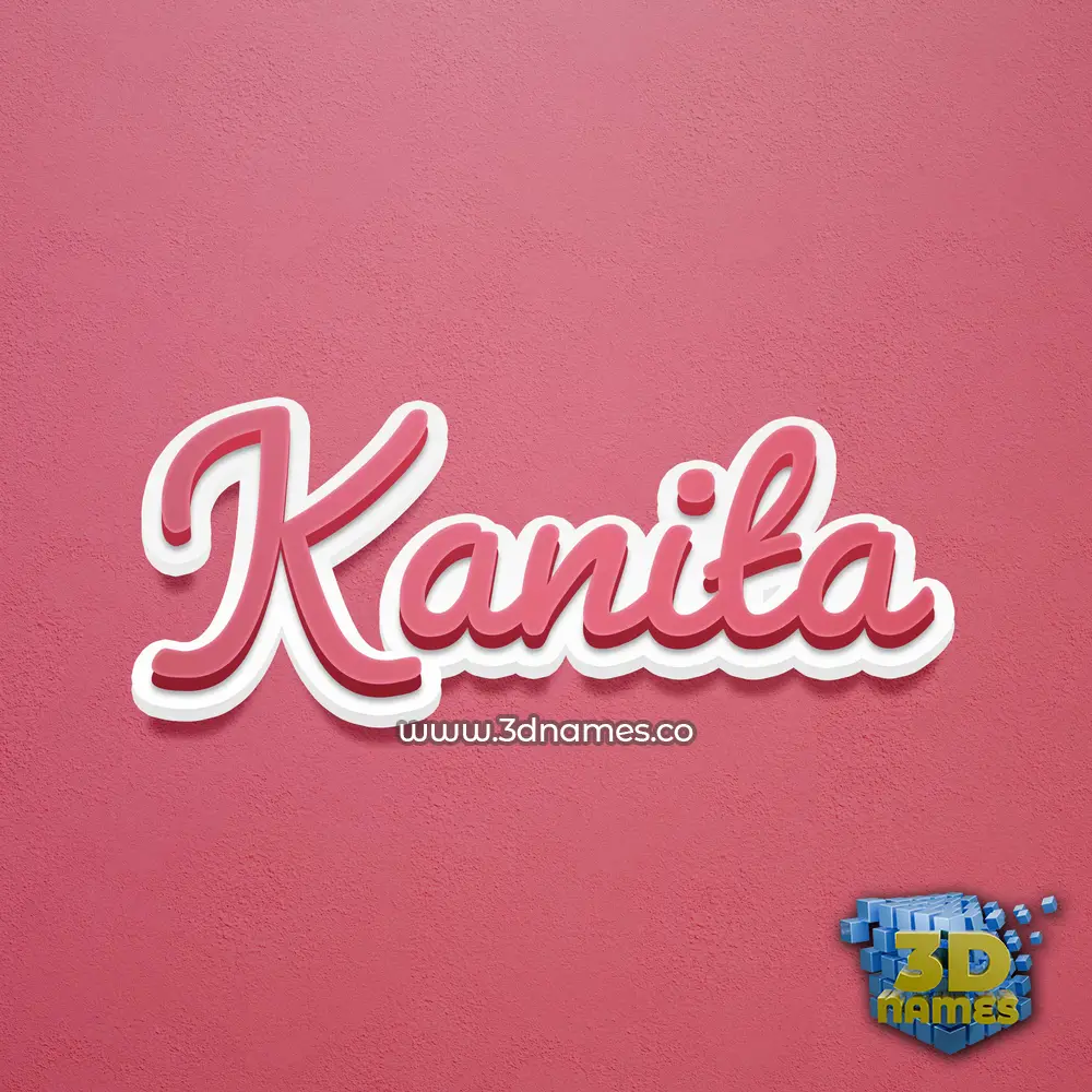 kanita in Red Scribble style - 3D name wallpaper