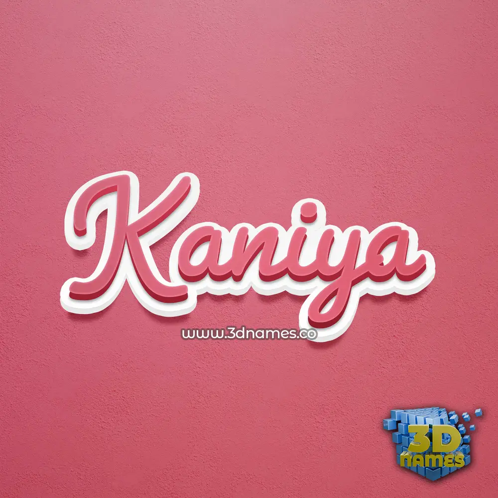 kaniya in Red Scribble style - 3D name wallpaper