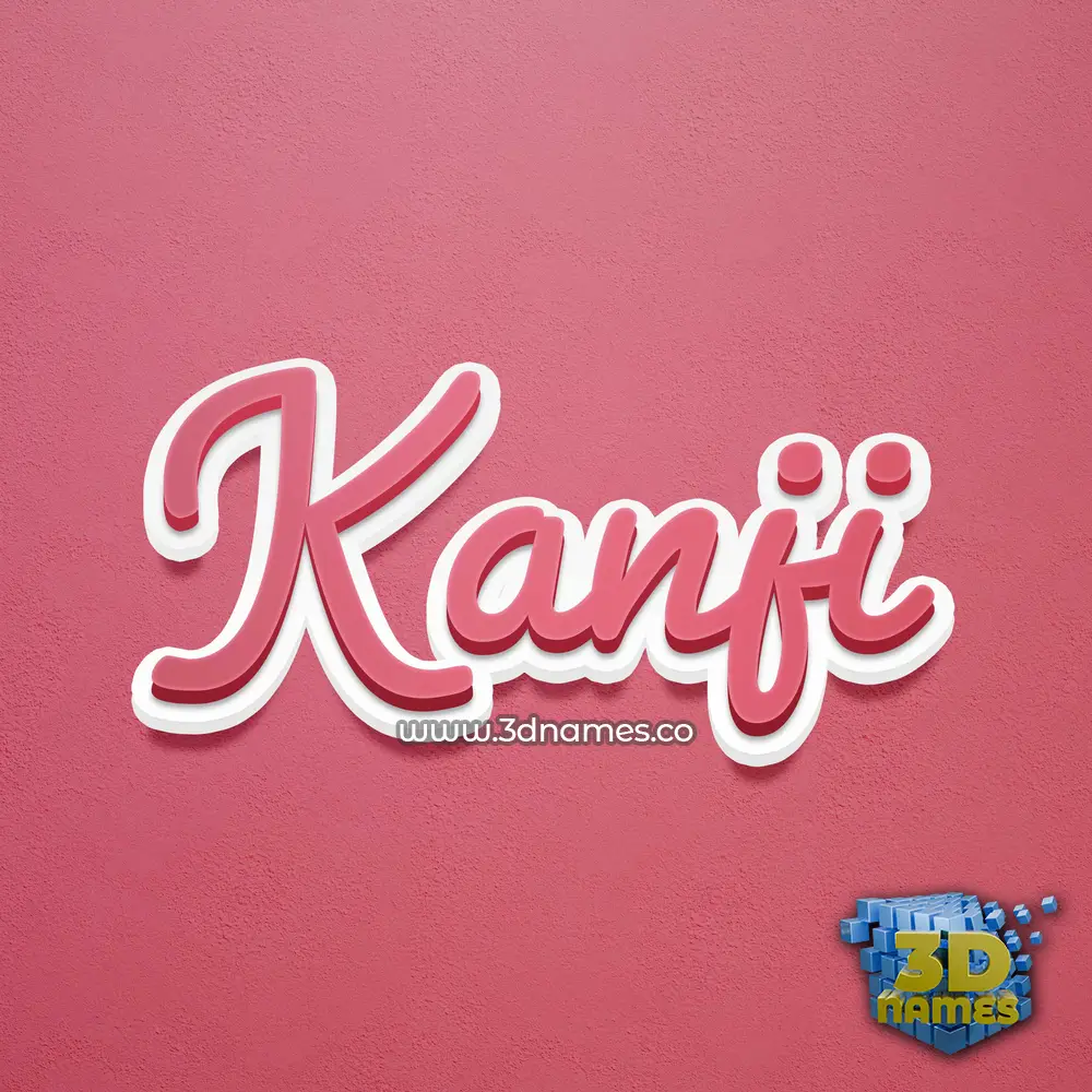 kanji in Red Scribble style - 3D name wallpaper