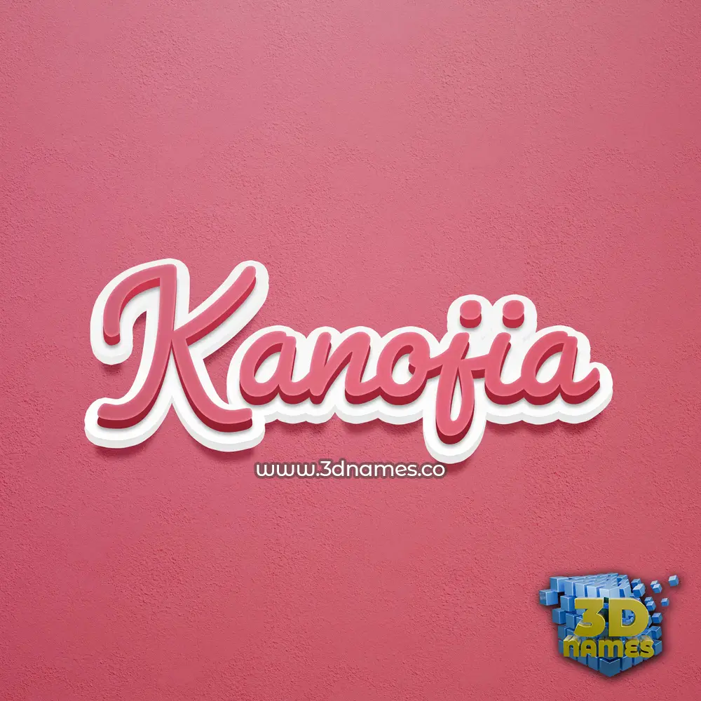 kanojia in Red Scribble style - 3D name wallpaper