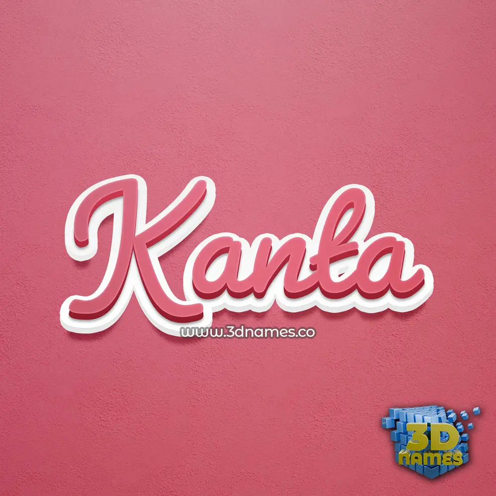 kanta in Red Scribble style - 3D name wallpaper