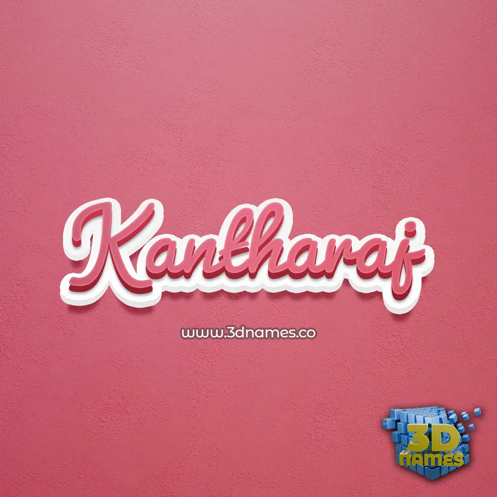 kantharaj in Red Scribble style - 3D name wallpaper