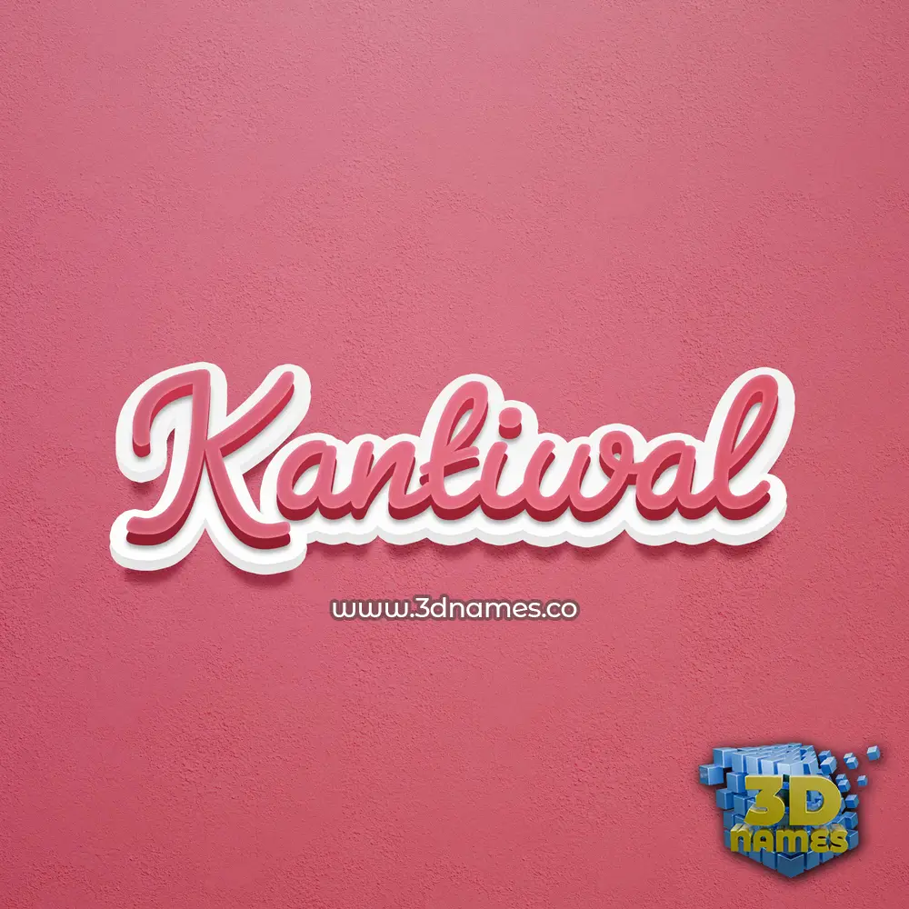 kantiwal in Red Scribble style - 3D name wallpaper