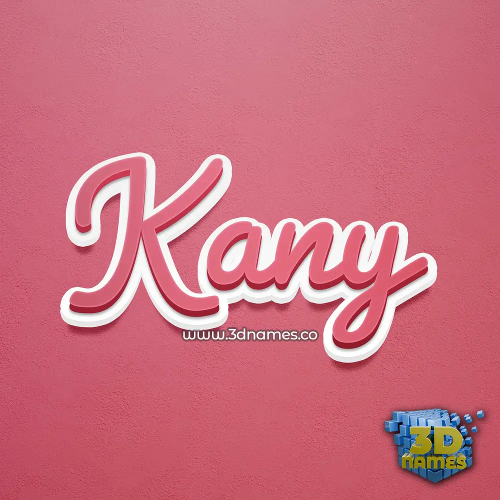 kany in Red Scribble style - 3D name wallpaper