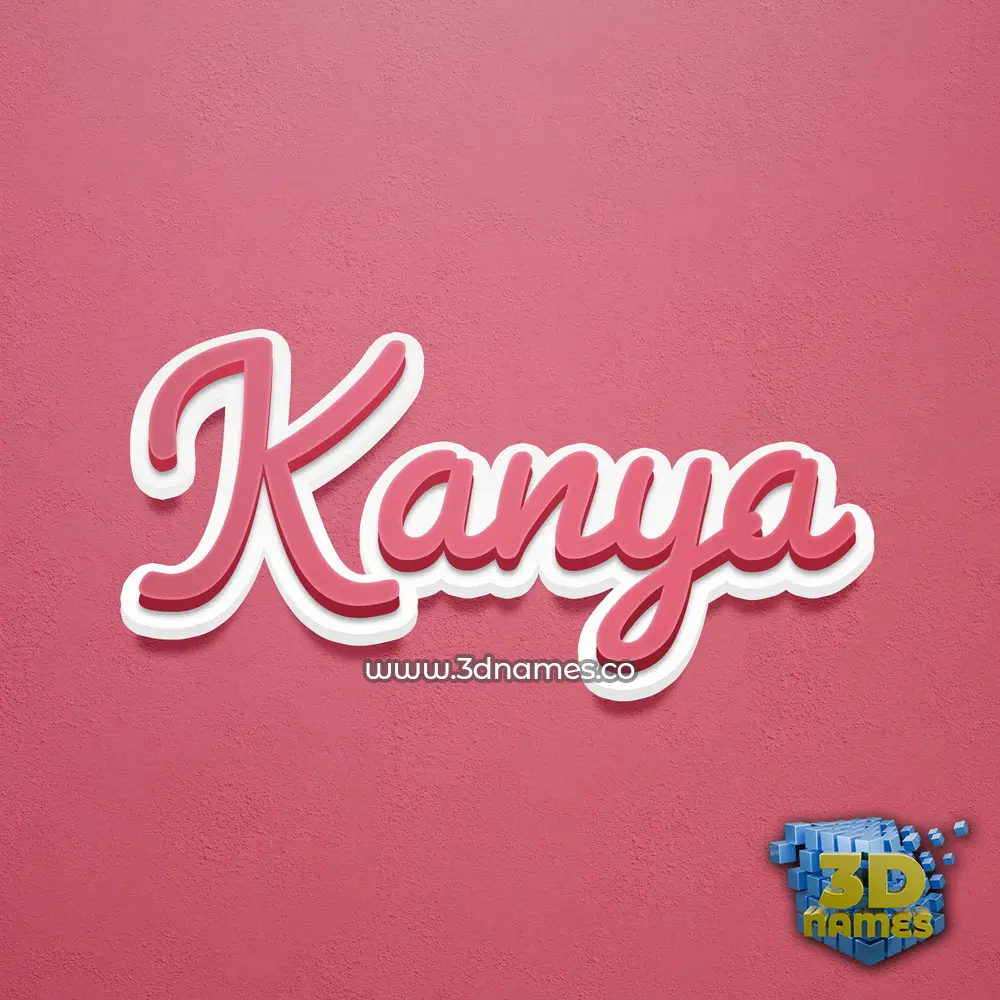 kanya in Red Scribble style - 3D name wallpaper