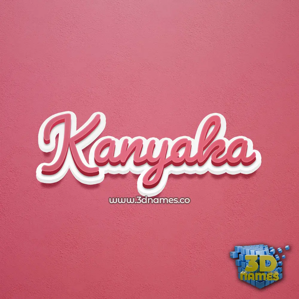 kanyaka in Red Scribble style - 3D name wallpaper