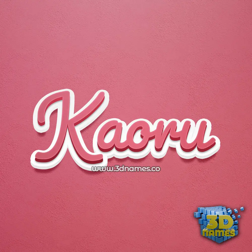 kaoru in Red Scribble style - 3D name wallpaper