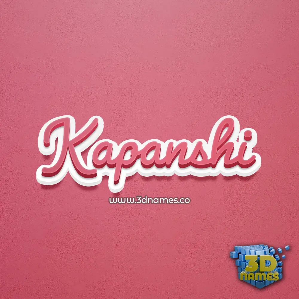kapanshi in Red Scribble style - 3D name wallpaper