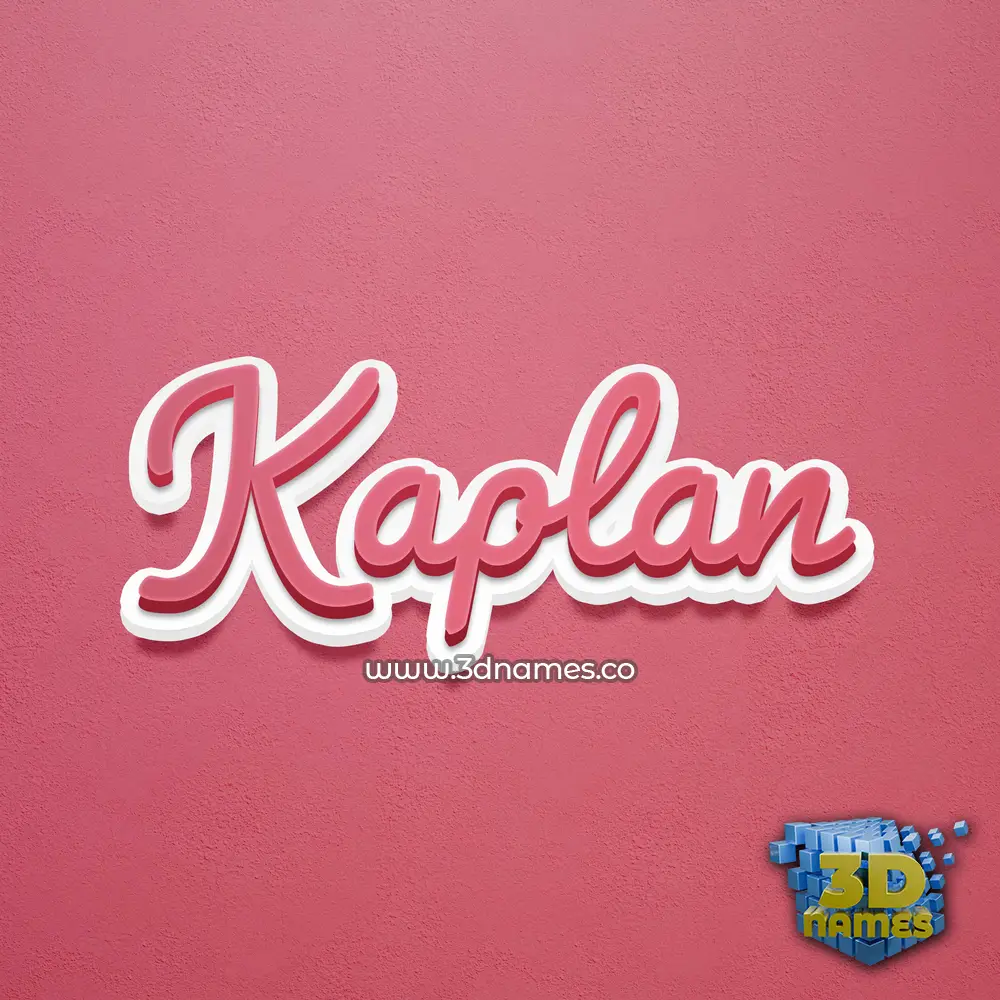 kaplan in Red Scribble style - 3D name wallpaper