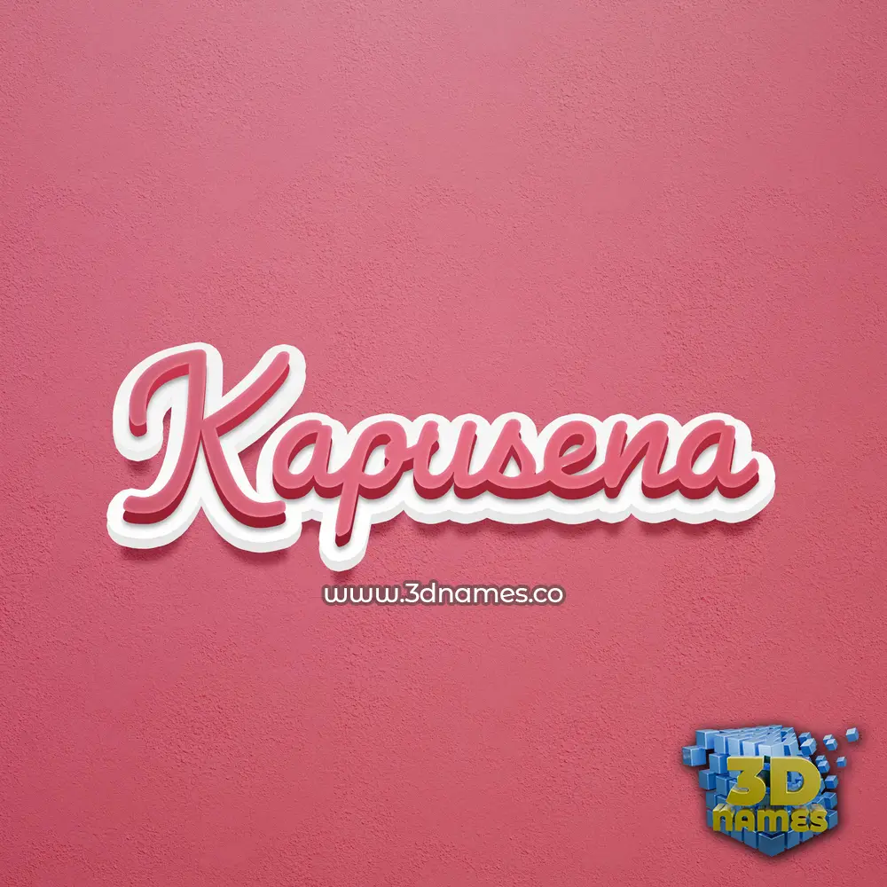 kapusena in Red Scribble style - 3D name wallpaper