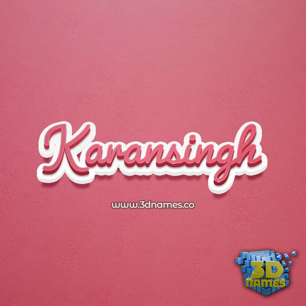 karansingh in Red Scribble style - 3D name wallpaper
