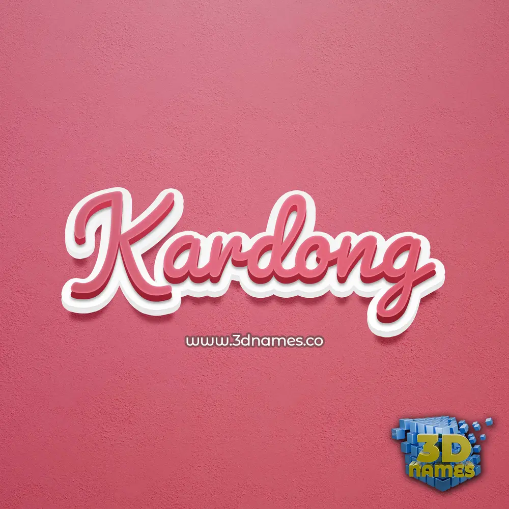 kardong in Red Scribble style - 3D name wallpaper