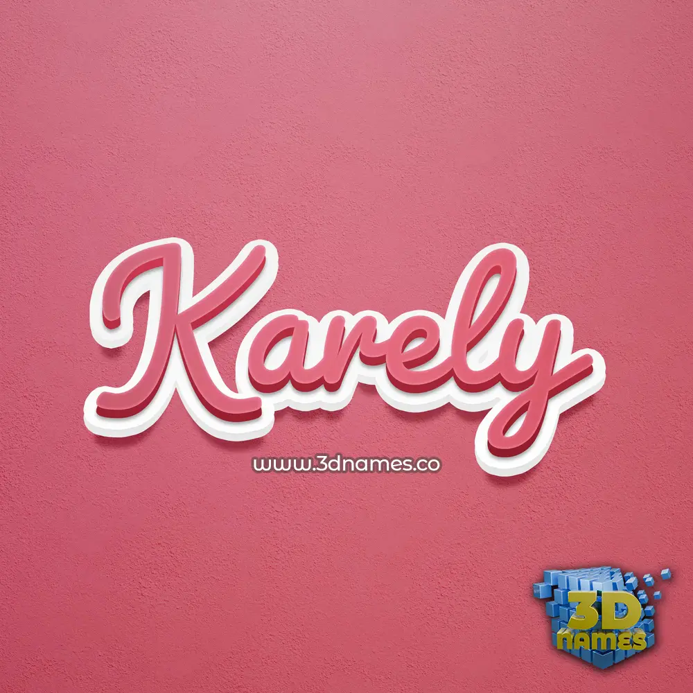 karely in Red Scribble style - 3D name wallpaper