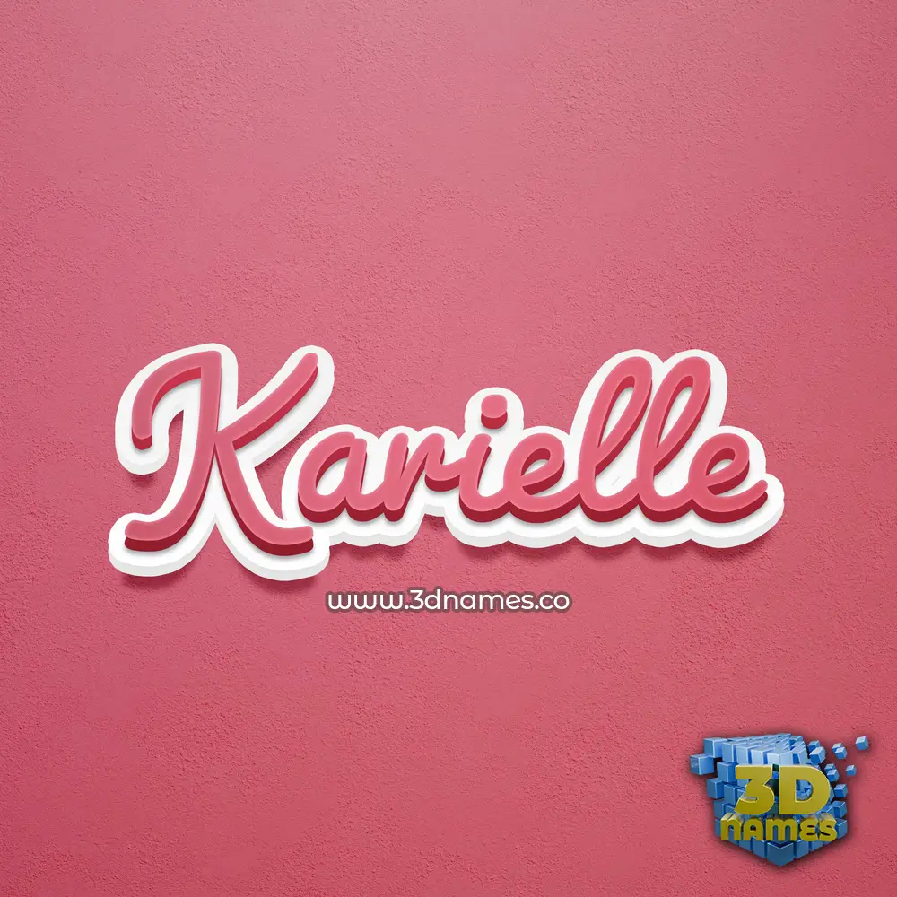 karielle in Red Scribble style - 3D name wallpaper