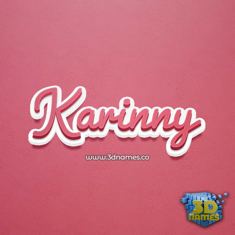 karinny in Red Scribble style - 3D name wallpaper