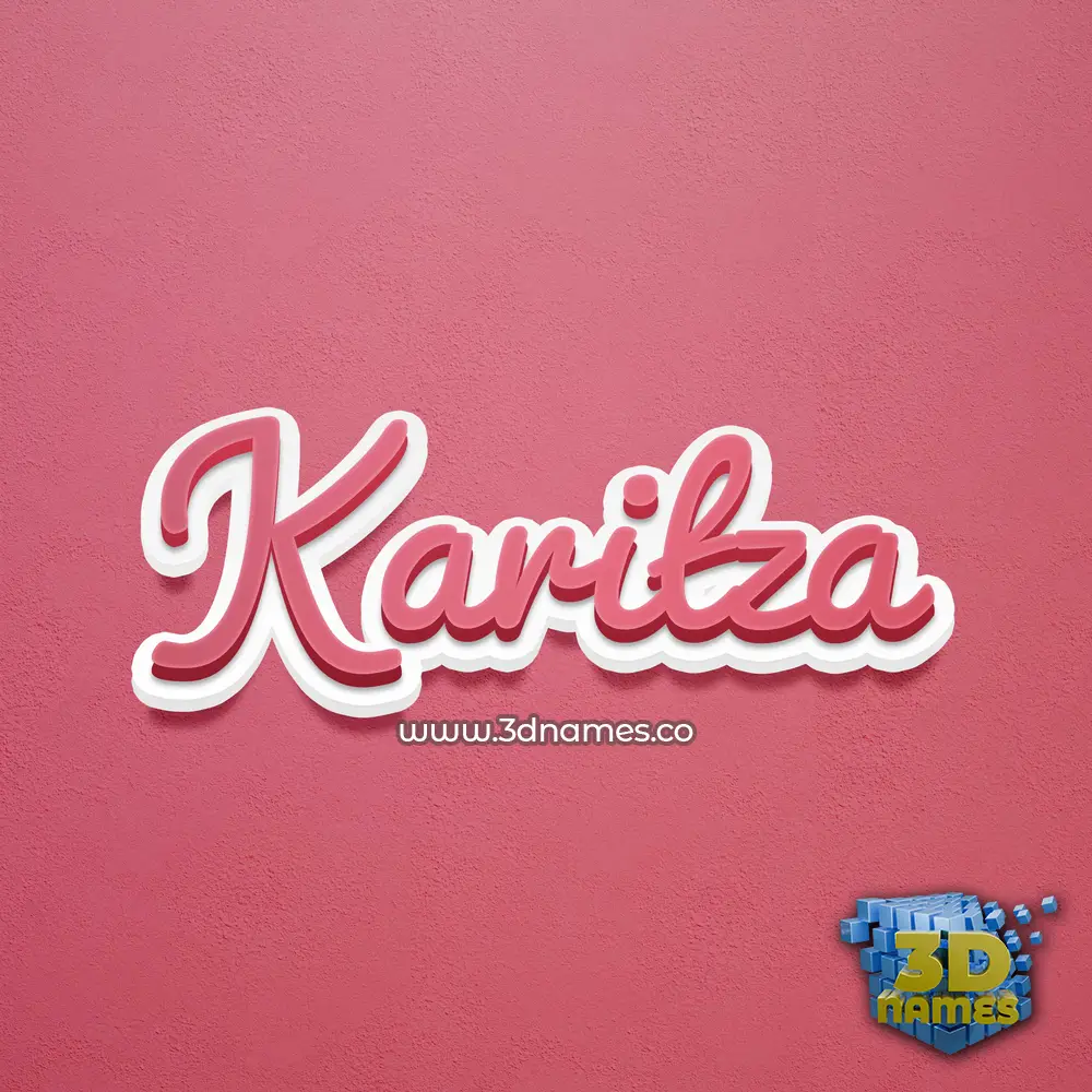 karitza in Red Scribble style - 3D name wallpaper