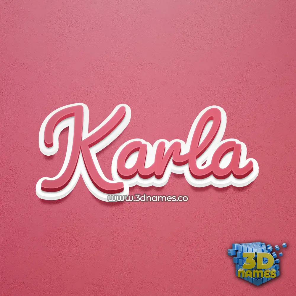 karla in Red Scribble style - 3D name wallpaper