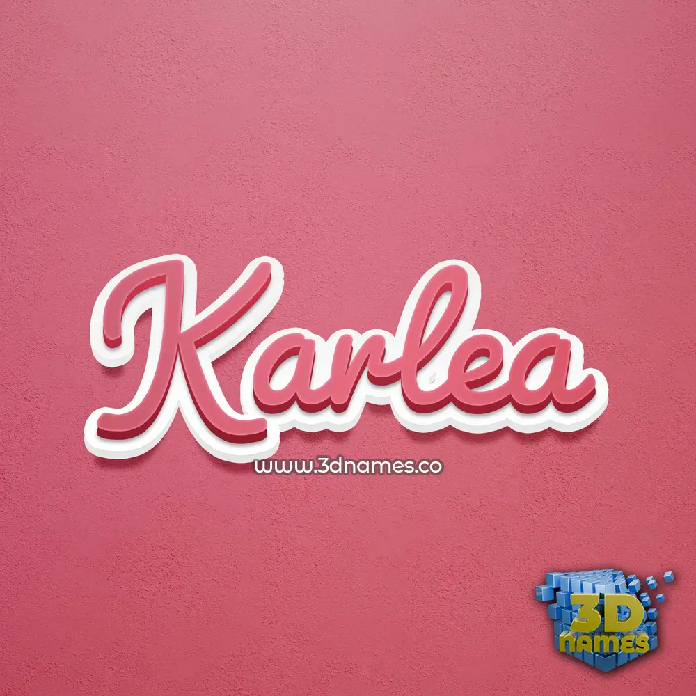 karlea in Red Scribble style - 3D name wallpaper