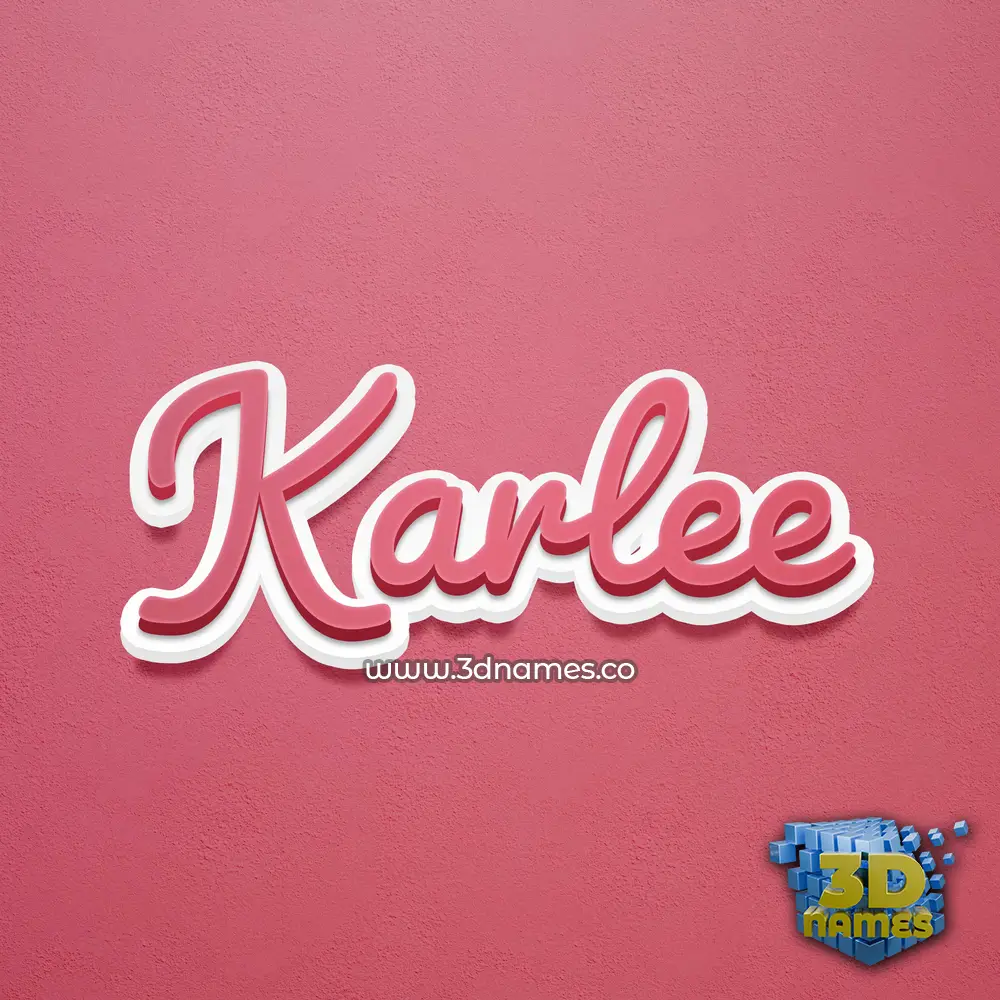 karlee in Red Scribble style - 3D name wallpaper