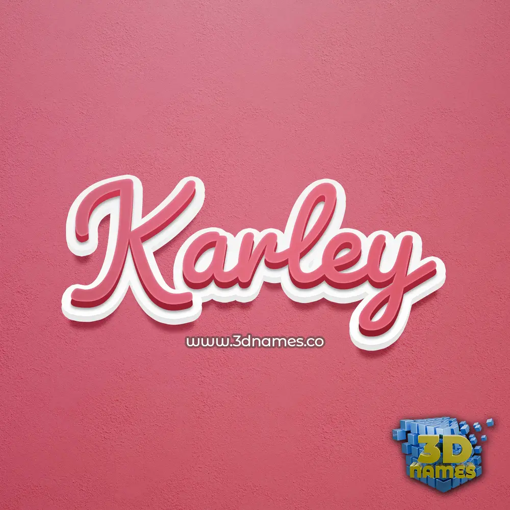 karley in Red Scribble style - 3D name wallpaper