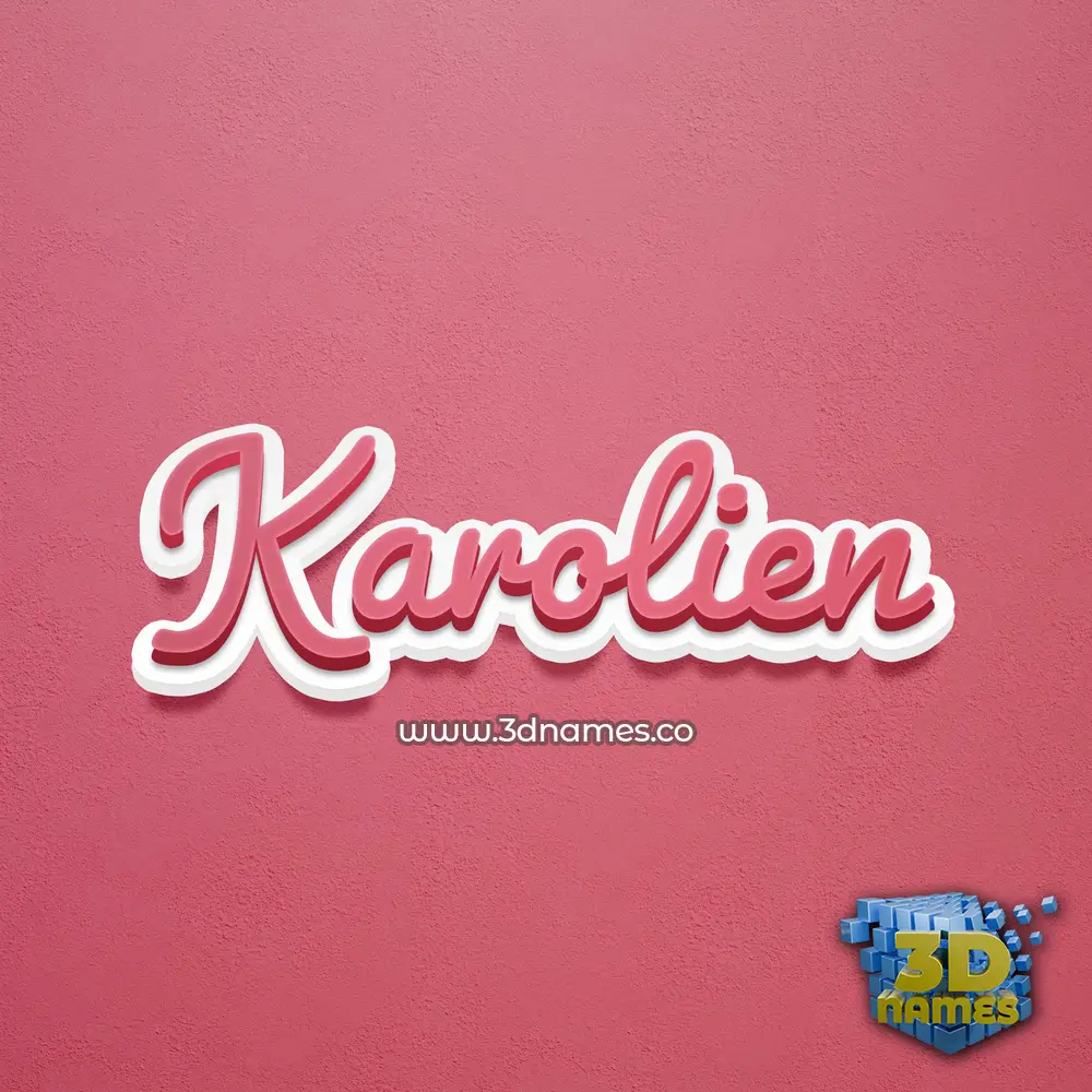 karolien in Red Scribble style - 3D name wallpaper