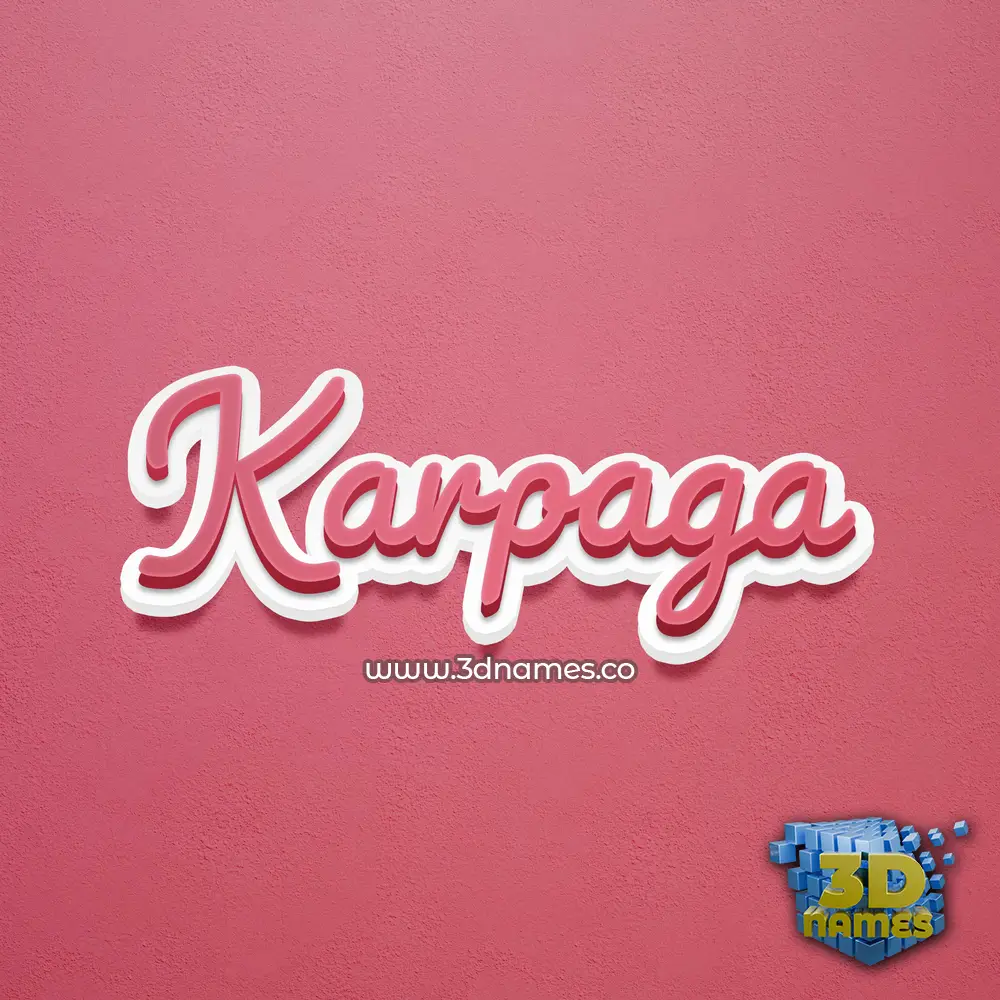 karpaga in Red Scribble style - 3D name wallpaper