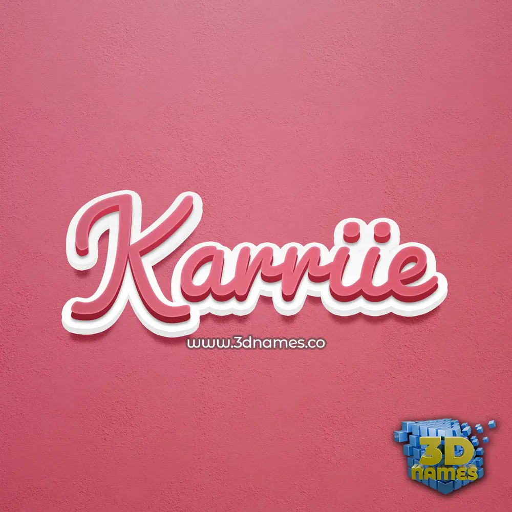 karriie in Red Scribble style - 3D name wallpaper