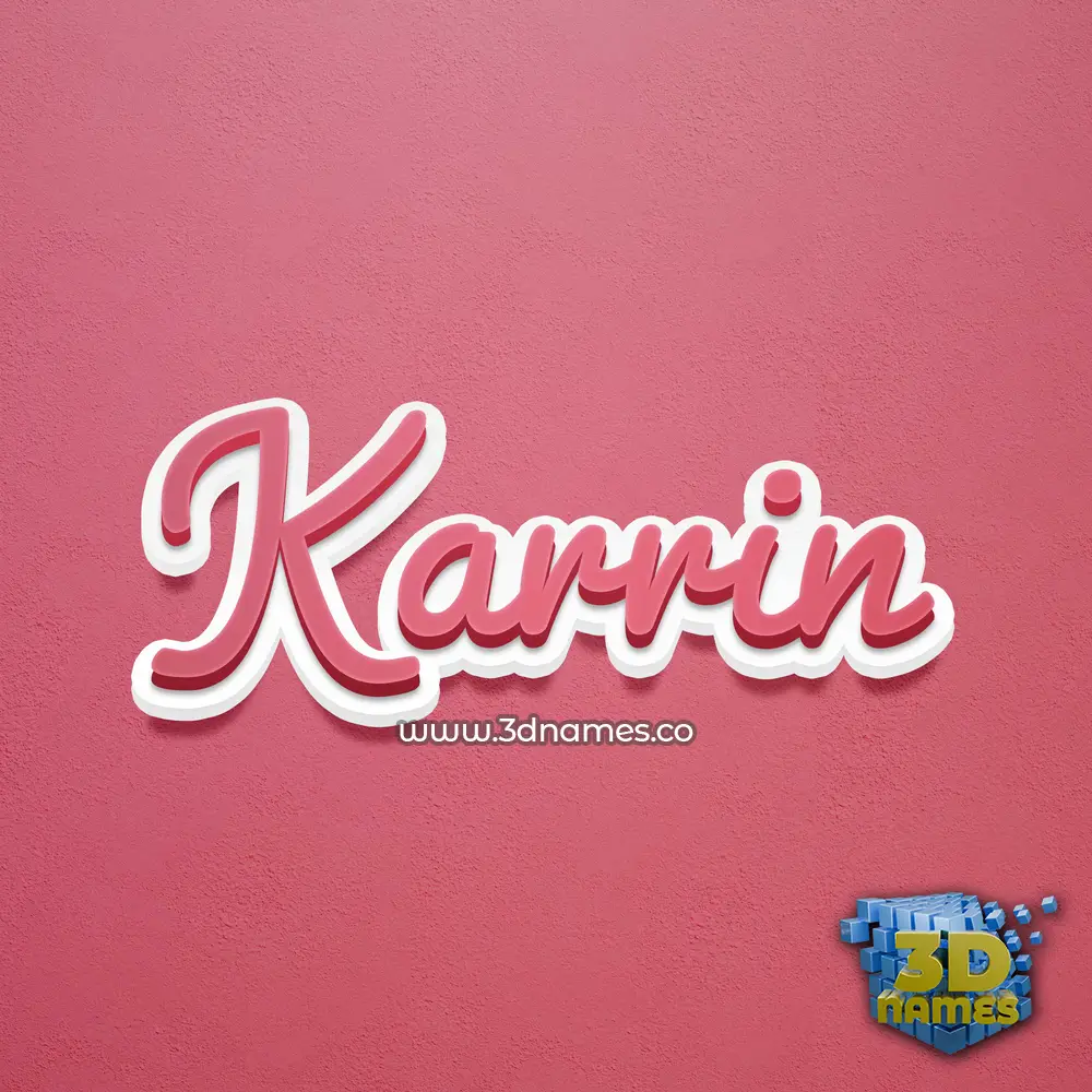 karrin in Red Scribble style - 3D name wallpaper