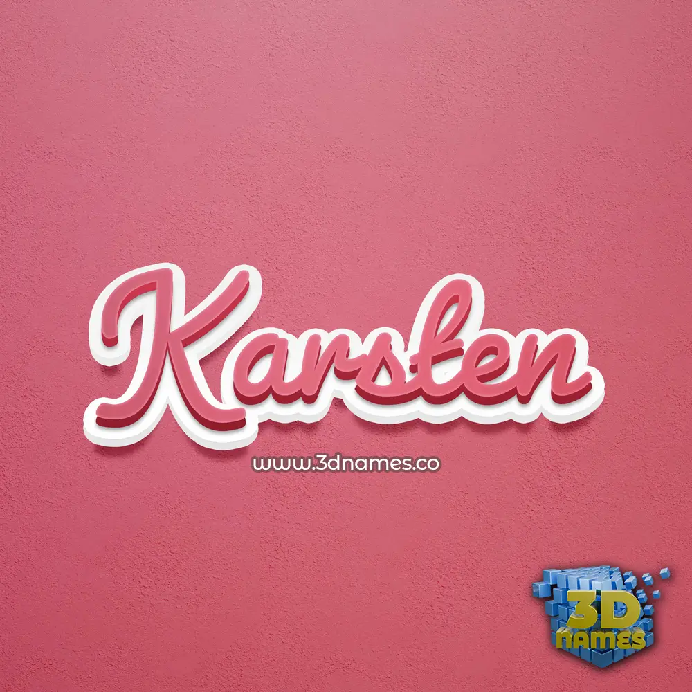 karsten in Red Scribble style - 3D name wallpaper