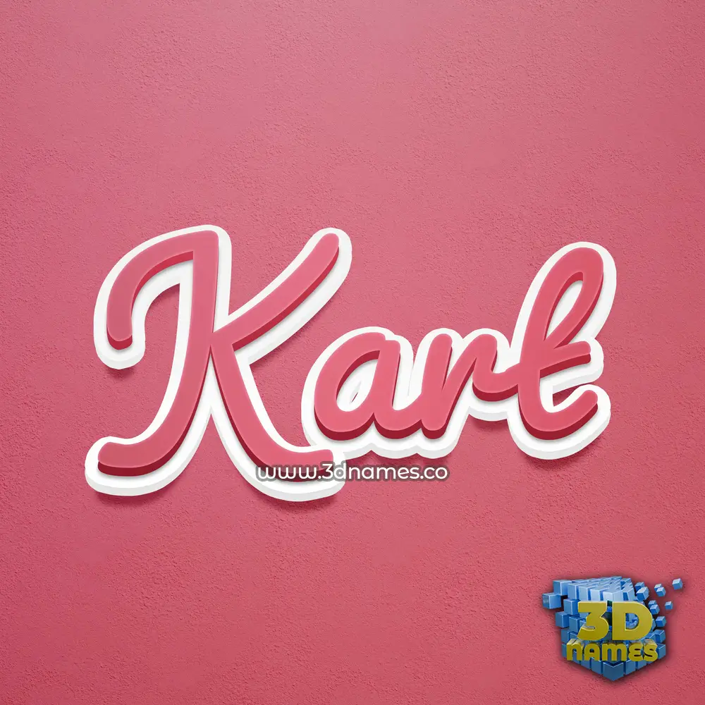kart in Red Scribble style - 3D name wallpaper
