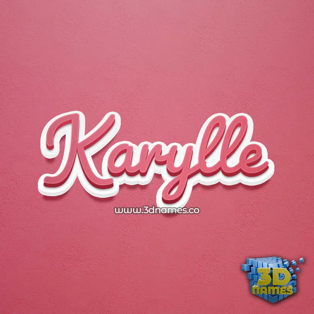 karylle in Red Scribble style - 3D name wallpaper