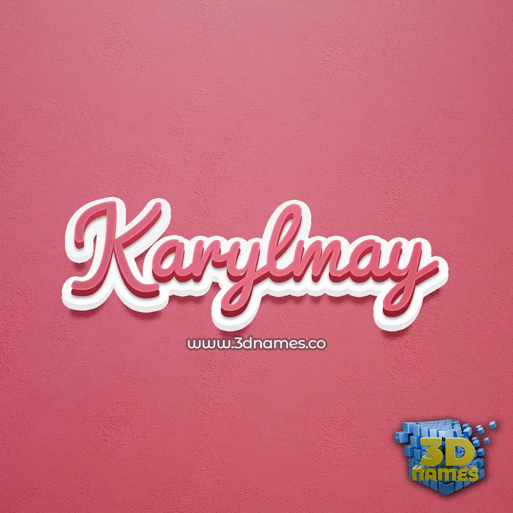 karylmay in Red Scribble style - 3D name wallpaper
