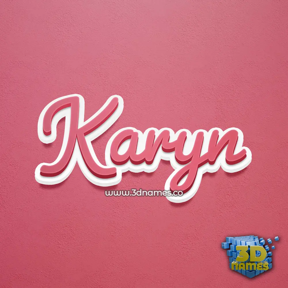 karyn in Red Scribble style - 3D name wallpaper