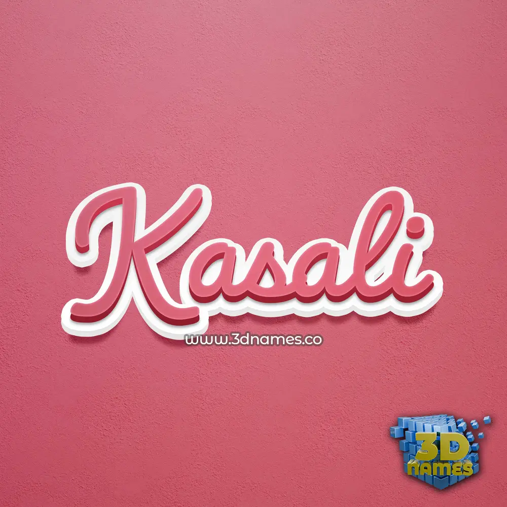 kasali in Red Scribble style - 3D name wallpaper