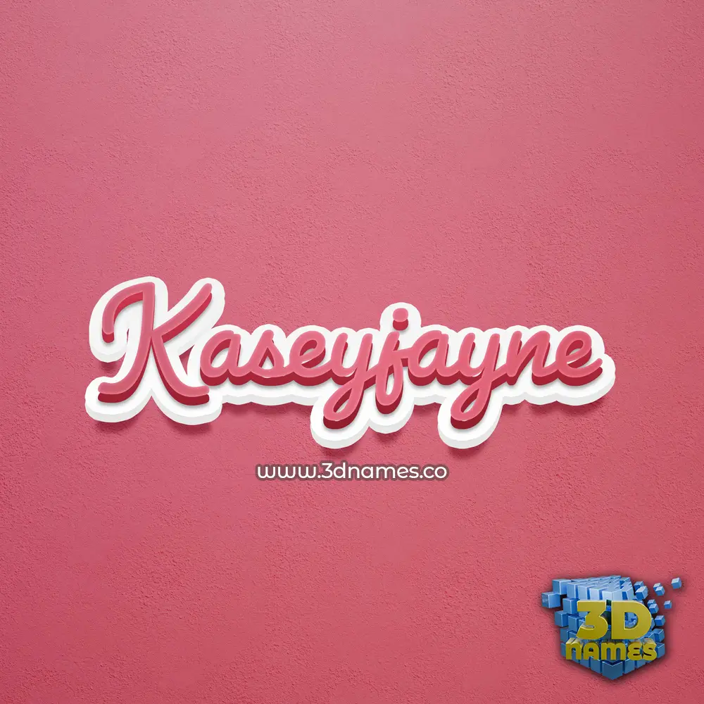 kaseyjayne in Red Scribble style - 3D name wallpaper